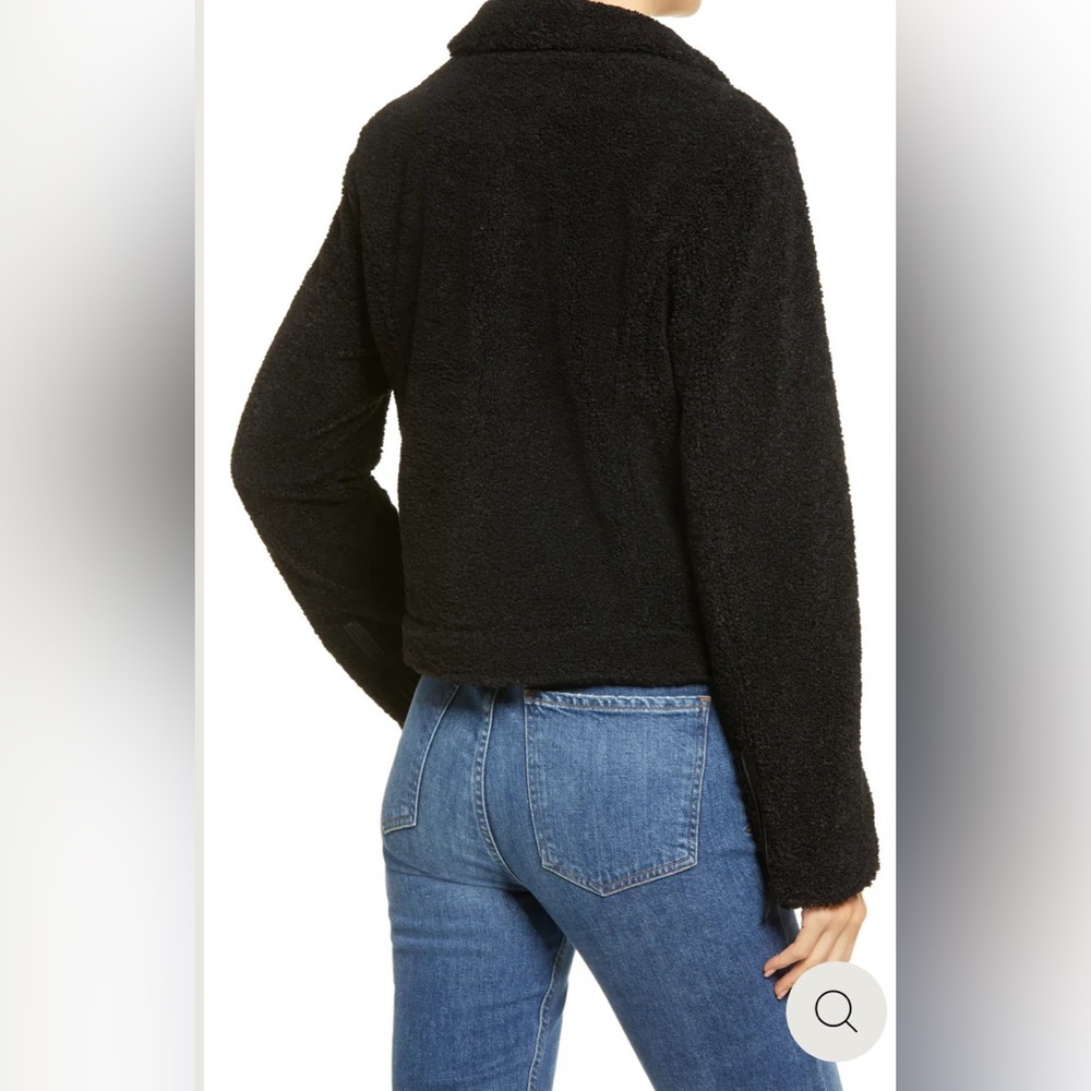 NWT Sanctuary Faux Fur Moto Jacket XS Black - Picture 2 of 15